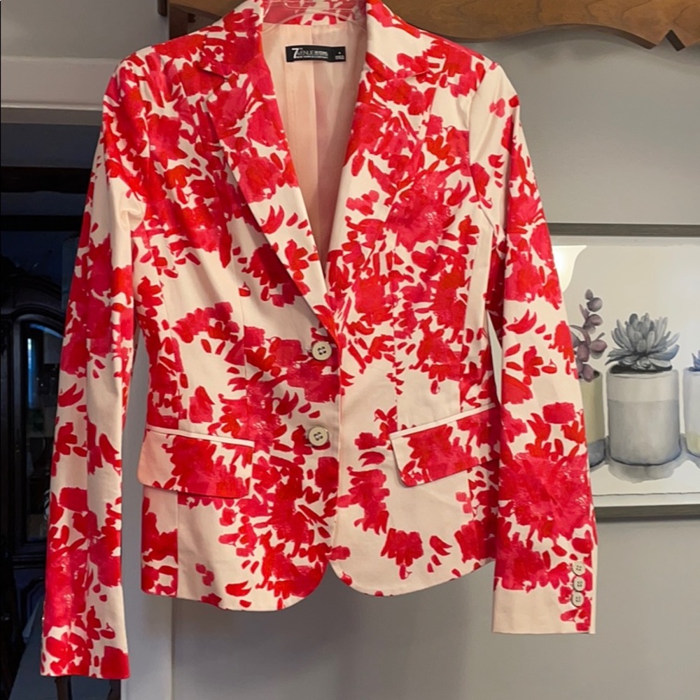 Red and white Blazer Size 4
